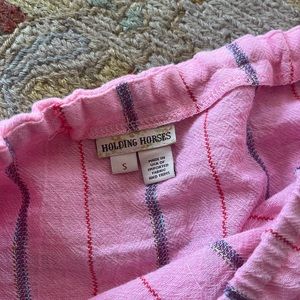 Anthropologie pink wrap skirt